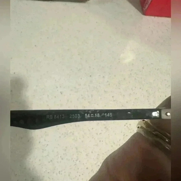 Ray-Ban Frames RB 8413 2503 Black/Exposed Carbon Fiber Half Rim 54 18 145 - Picture 3 of 6